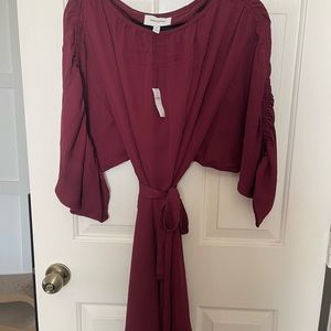 Banana Republic Burgundy Midi Dress